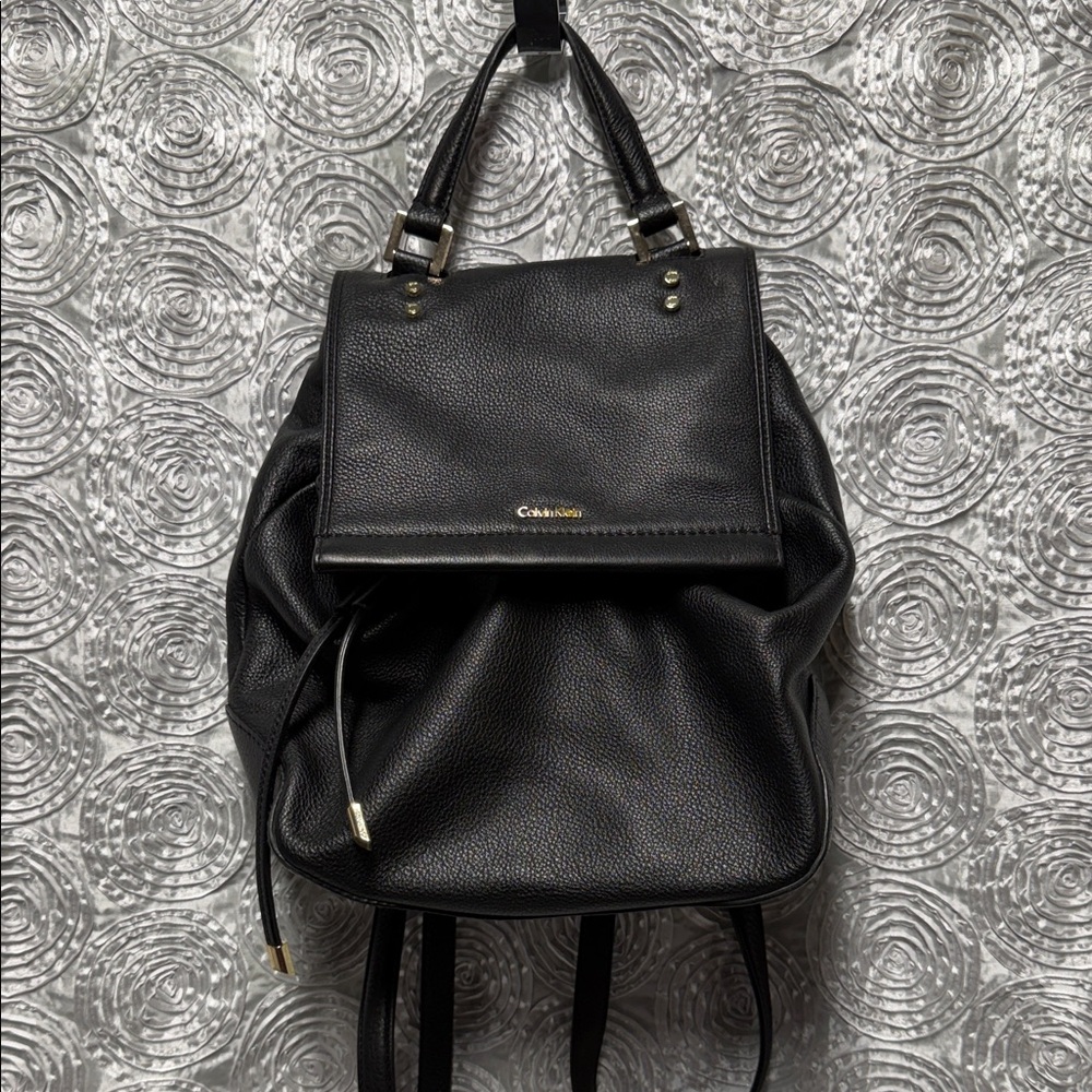 Calvin Klein Pebbled Black Backpack